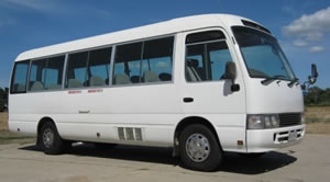 Toyota Coaster tow bar fitting